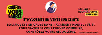 Éthylotests en vente sur ce site